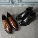 Sizes 38-48 Chelsea Boots  Leather Shoes Men's Leather Boots - Image 2