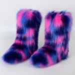 Hot Sale Ladies Warm Anti-slip Shoes Women's Faux fox Fur Boot Women Outside Snow Half Ankle Boots - Image 5