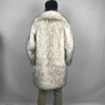 Custom Plus Size Men's Coats&outwears Modest Winter Jackets With Big Collar Fluffy Long Big Collar Faux Fur Coat for Men - Image 3