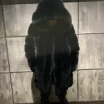 Winter Hooded Natural Fur Coats Fluffy Warm Fox Fur Coat Men's Hoodie Fox Fur Coat - Image 5