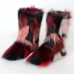 Hot Sale Ladies Warm Anti-slip Shoes Women's Faux fox Fur Boot Women Outside Snow Half Ankle Boots - Image 3